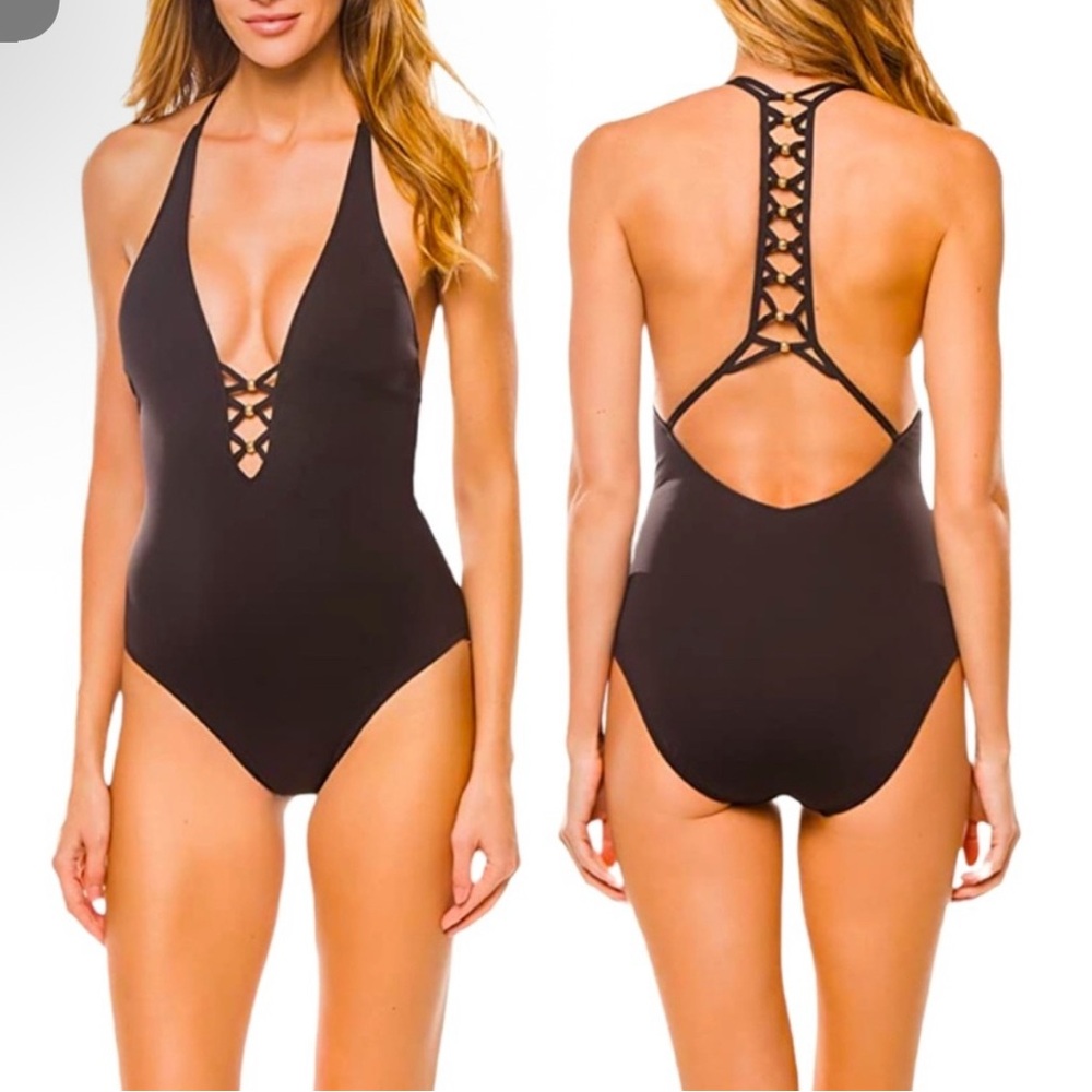 Trina Turk Plungr Elegant Black Women's Swimwear